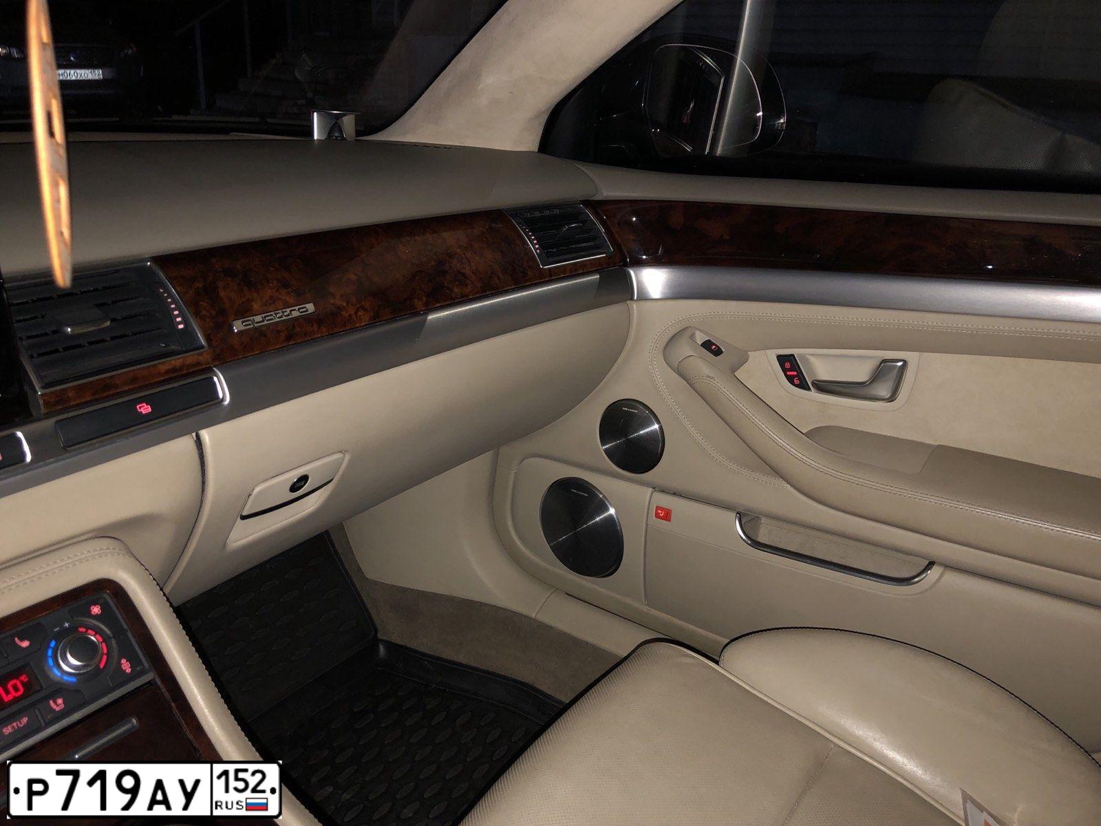 Фото автомобиля AUDI A8, 2008 — госномер Р719АУ152. Цвет: ЧЕРНЫЙ