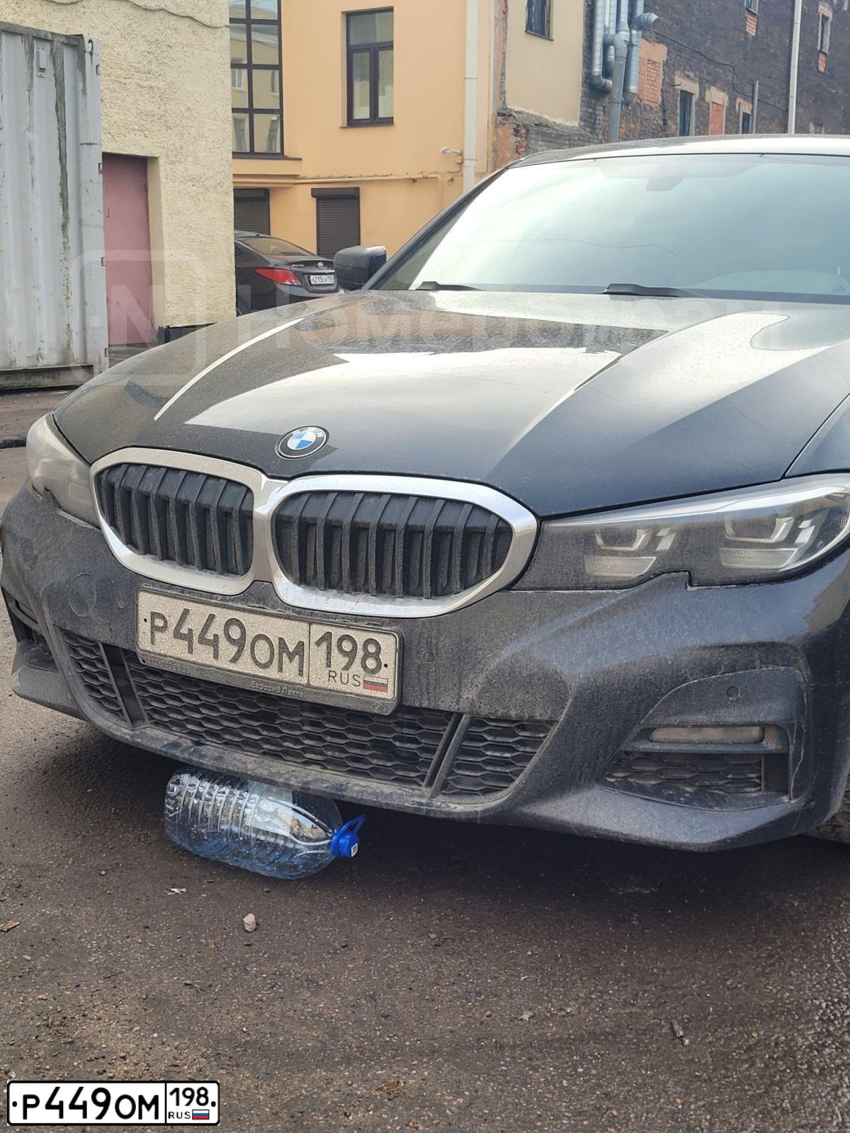 Фото автомобиля BMW SERIE 3, 2019 — госномер Р449ОМ198. Цвет: ЧЕРНЫЙ