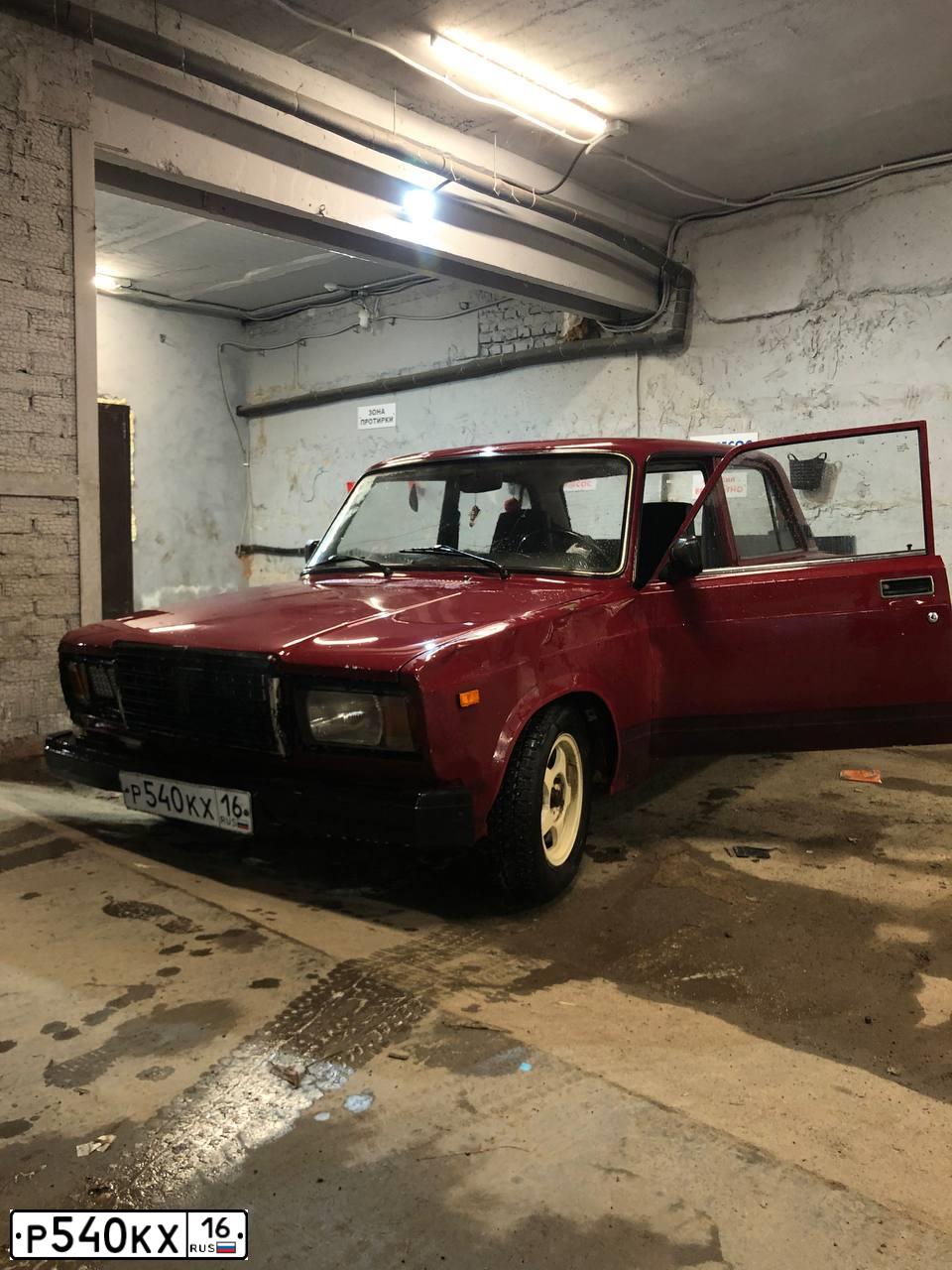 Фото автомобиля LADA 2107 LADA, 2007 — госномер Р540КХ16. Цвет: ВИШНЕВЫЙ