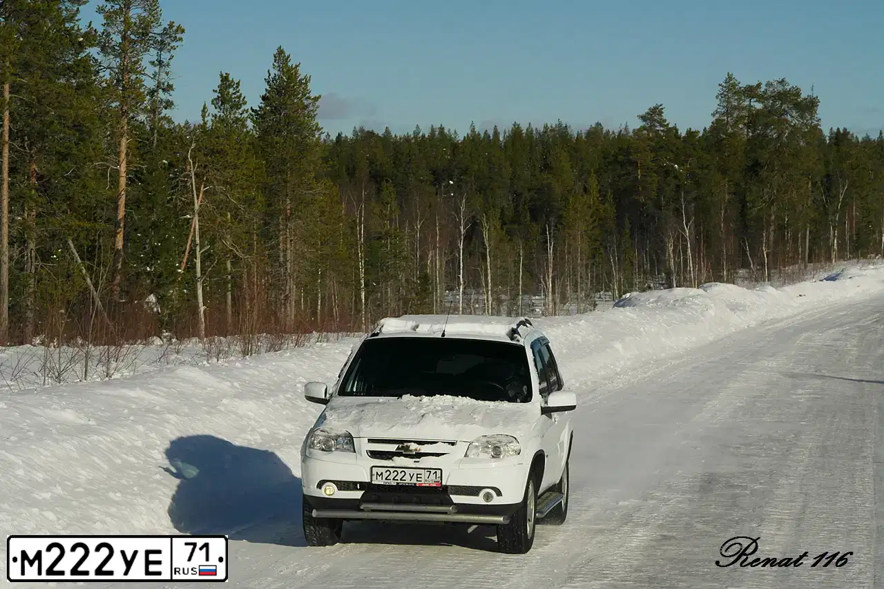 Фото автомобиля CHEVROLET NIVA, 2012 — госномер М222УЕ71. Цвет: ЯРКО-БЕЛЫЙ