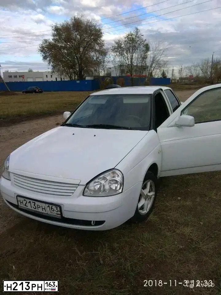 Фото автомобиля LADA 2170 PRIORA, 2010 — госномер О412КВ07. Цвет: Белый