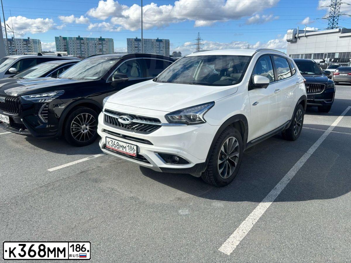 Фото автомобиля CHERY TIGGO, 2019 — госномер В780МО186. Цвет: Белый