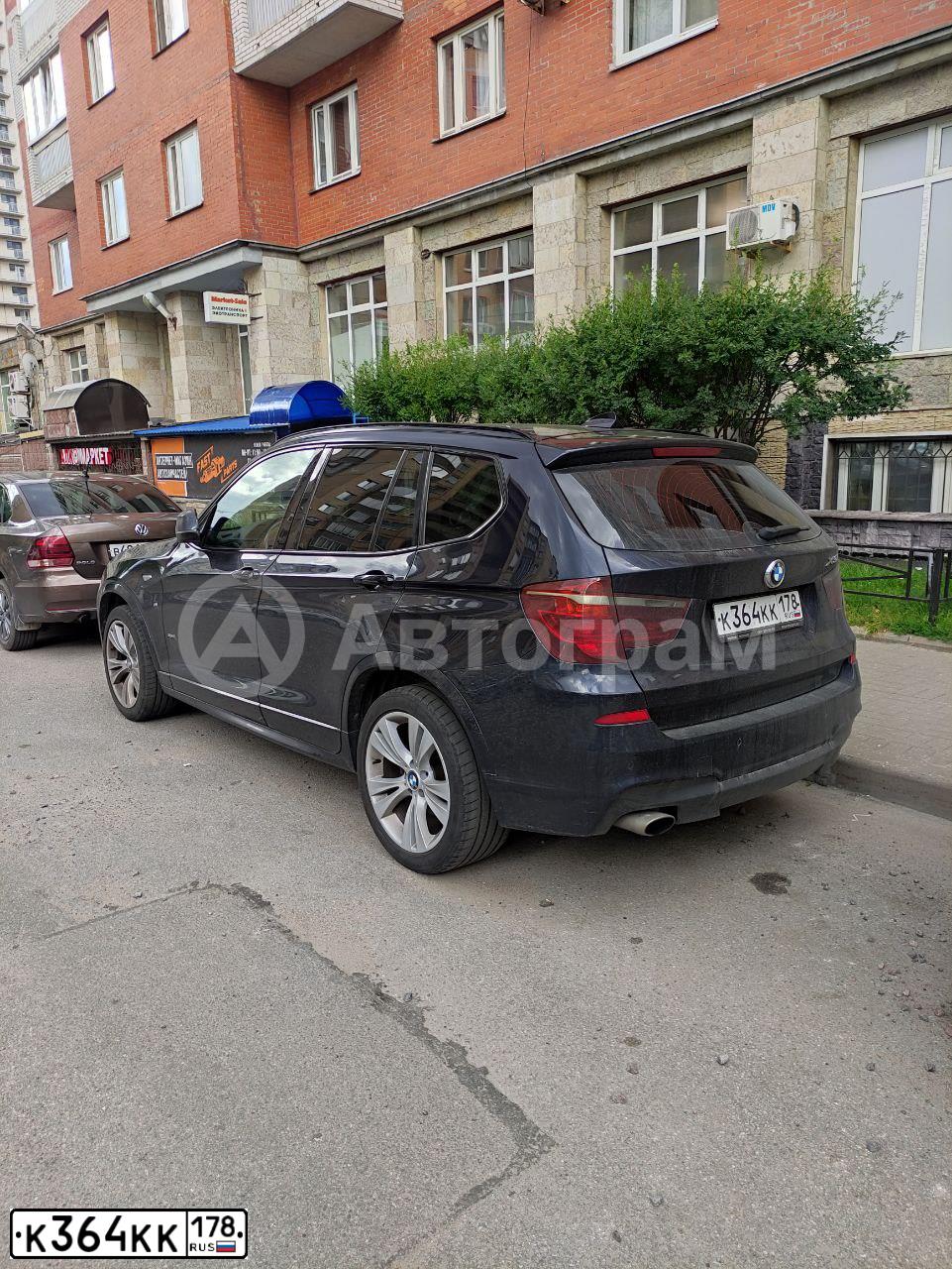 Фото автомобиля BMW X3, 2015 — госномер К364КК178. Цвет: ЧЕРНЫЙ