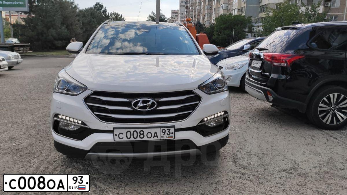 Фото автомобиля HYUNDAI SANTA FE, 2017 — госномер В675ММ761. Цвет: Белый