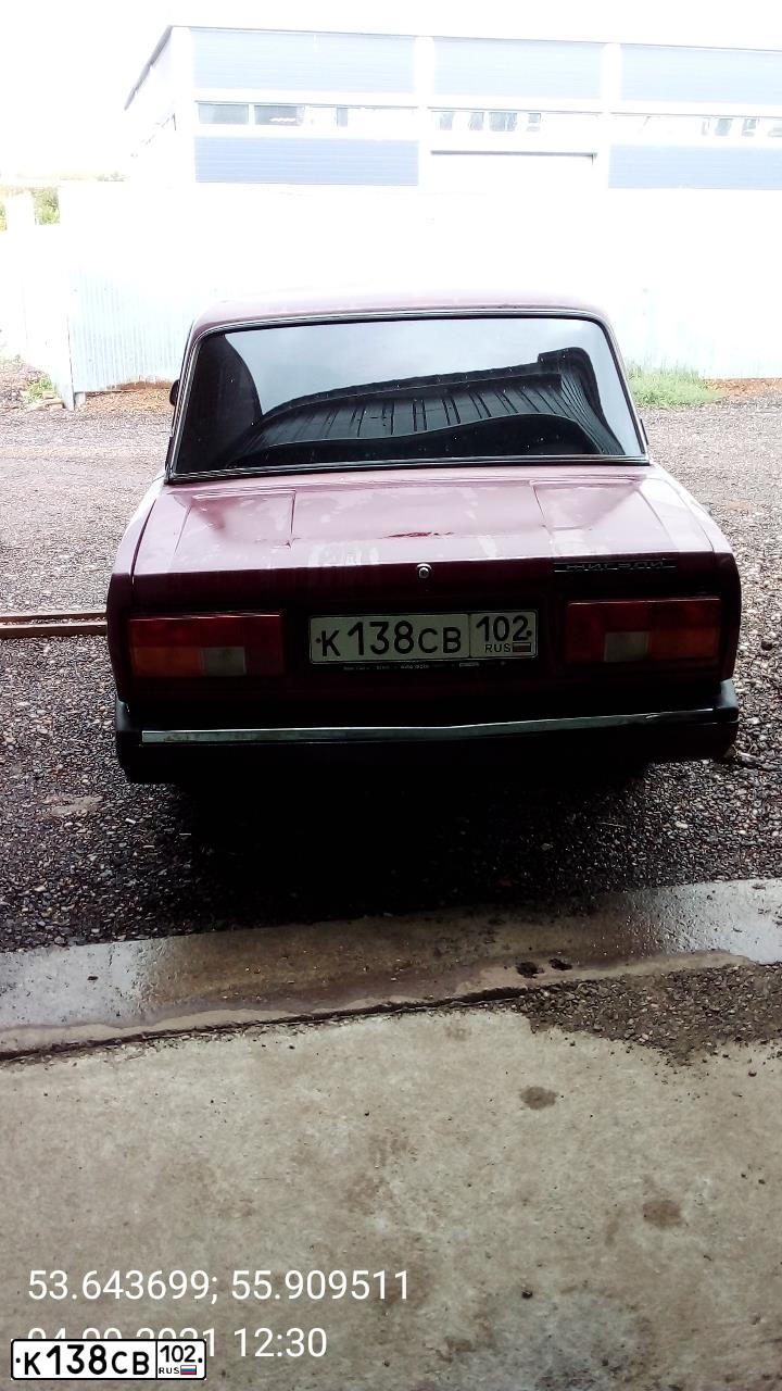 Фото автомобиля LADA 2105, 2003 — госномер К138СВ102. Цвет: ТЕМНО-БОРДОВЫЙ