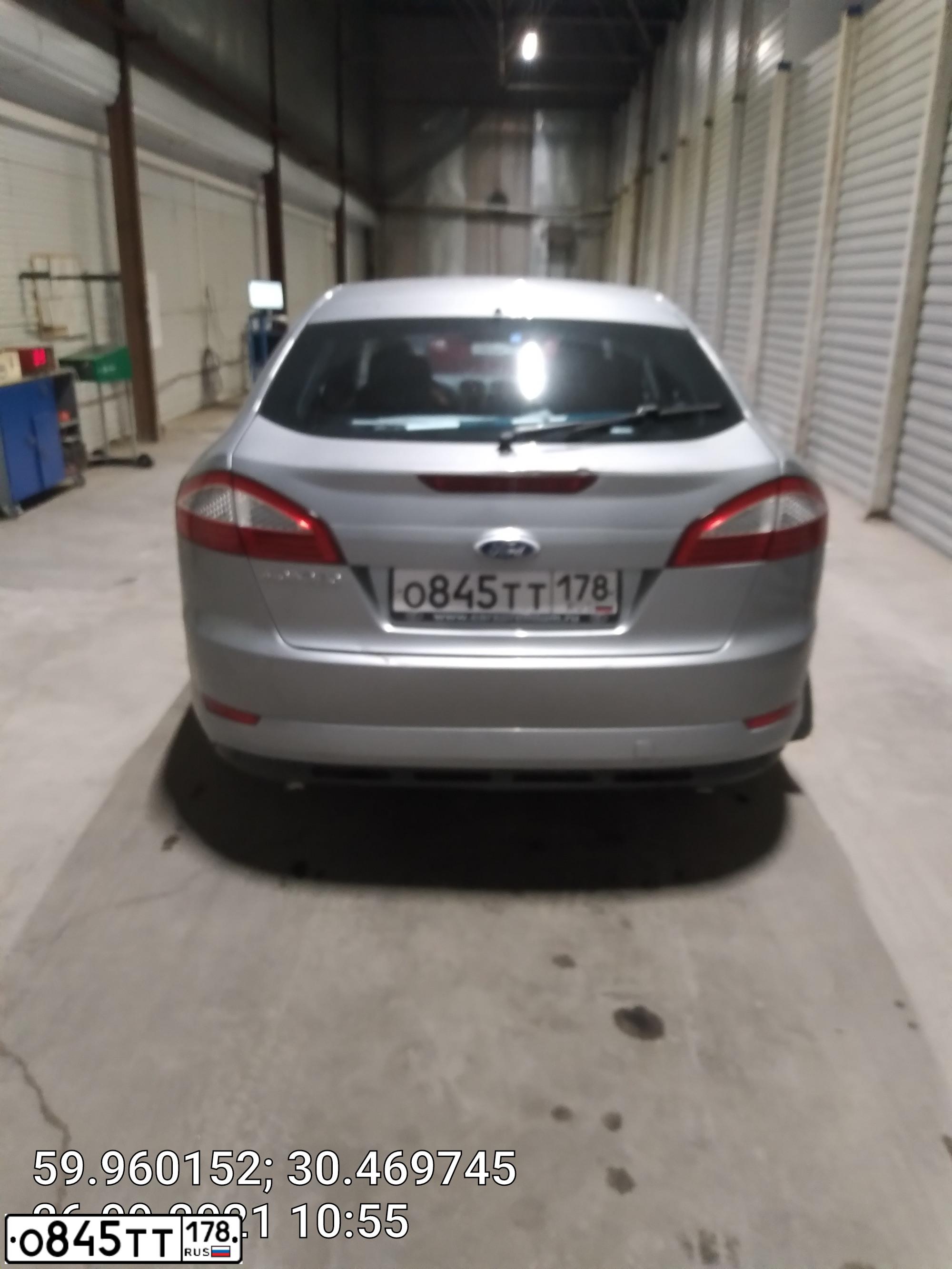 Фото автомобиля FORD MONDEO, 2008 — госномер О845ТТ178. Цвет: СЕРЫЙ