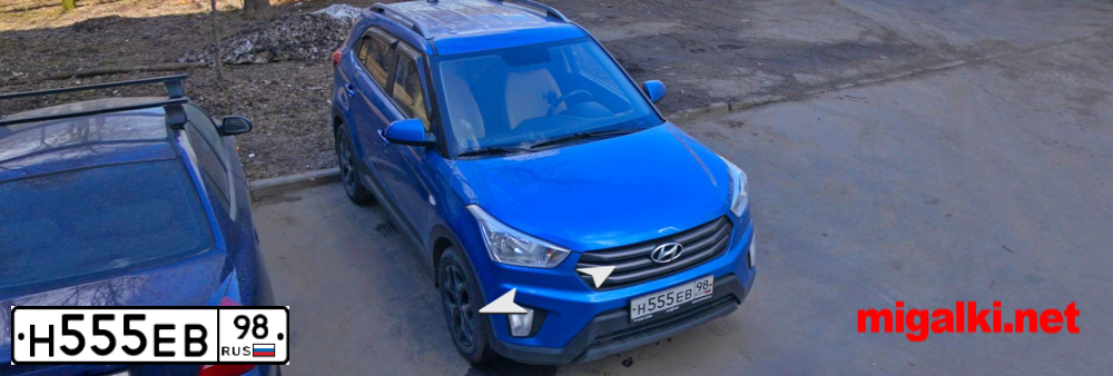 Фото автомобиля HYUNDAI CRETA, 2016 — госномер М702НО35. Цвет: синий