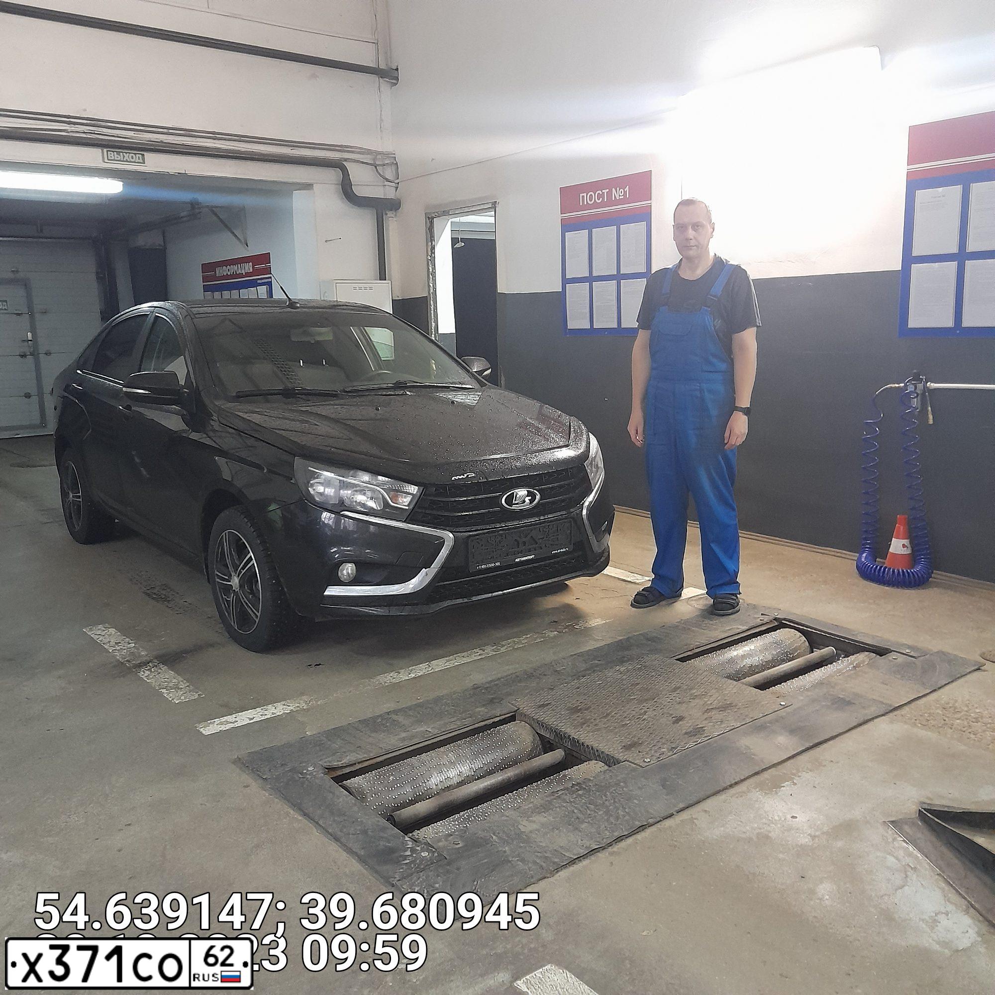 Фото автомобиля ВАЗ (LADA) VESTA, 2016 — госномер В814УА62. Цвет: ЧЕРНЫЙ