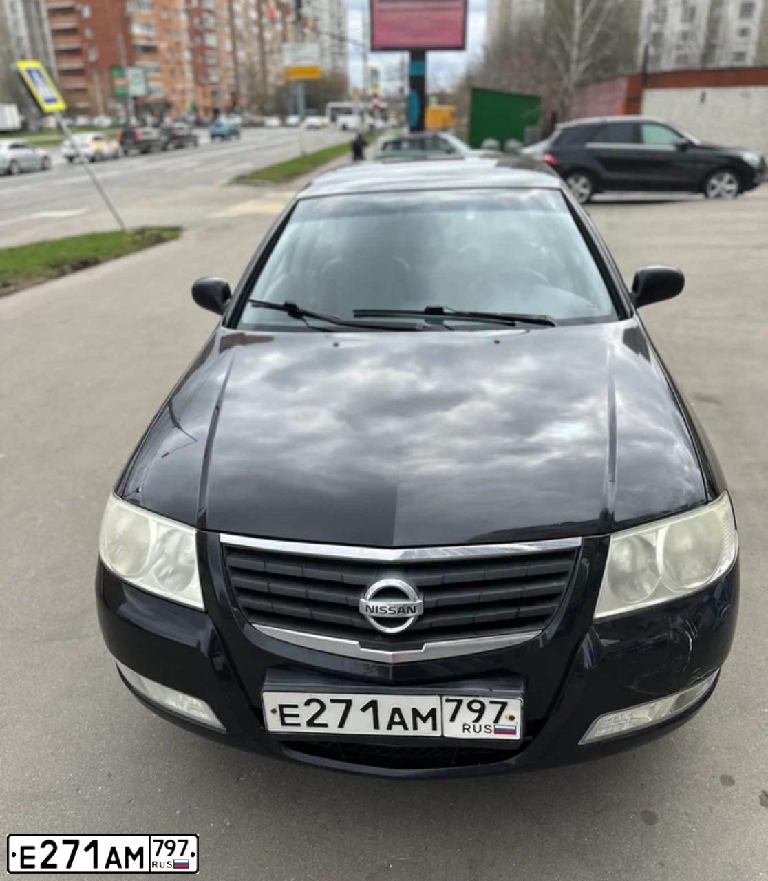 Фото автомобиля NISSAN ALMERA, 2006 — госномер Н245АТ550. Цвет: ЧЕРНЫЙ
