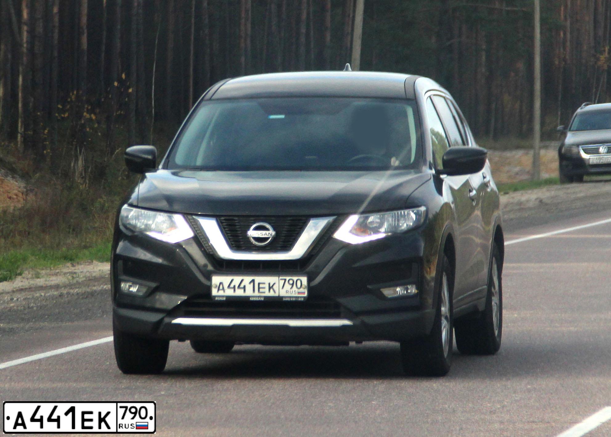 Фото автомобиля NISSAN X-TRAIL, 2019 — госномер А441ЕК790. Цвет: ЧЕРНЫЙ