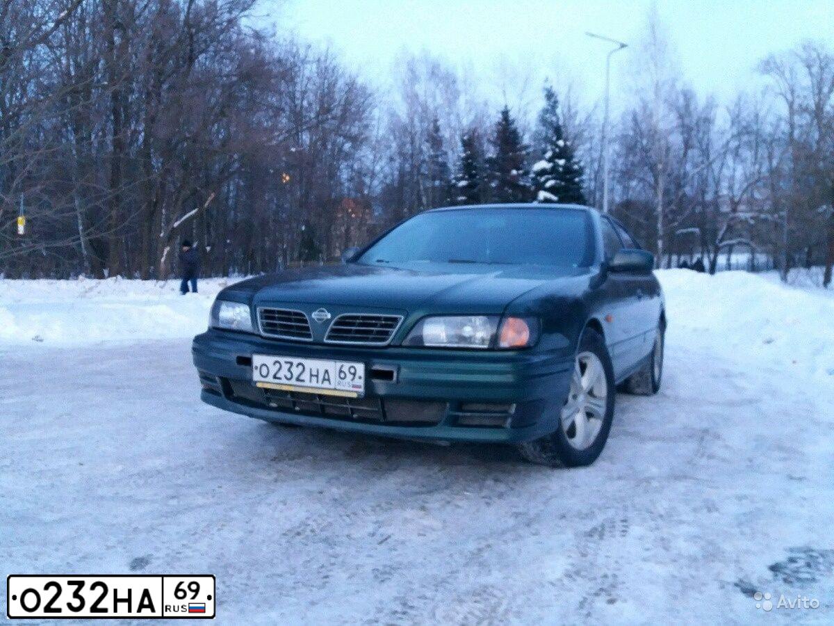 Фото автомобиля NISSAN MAXIMA, 1998 — госномер О232НА69. Цвет: ЗЕЛЕНЫЙ