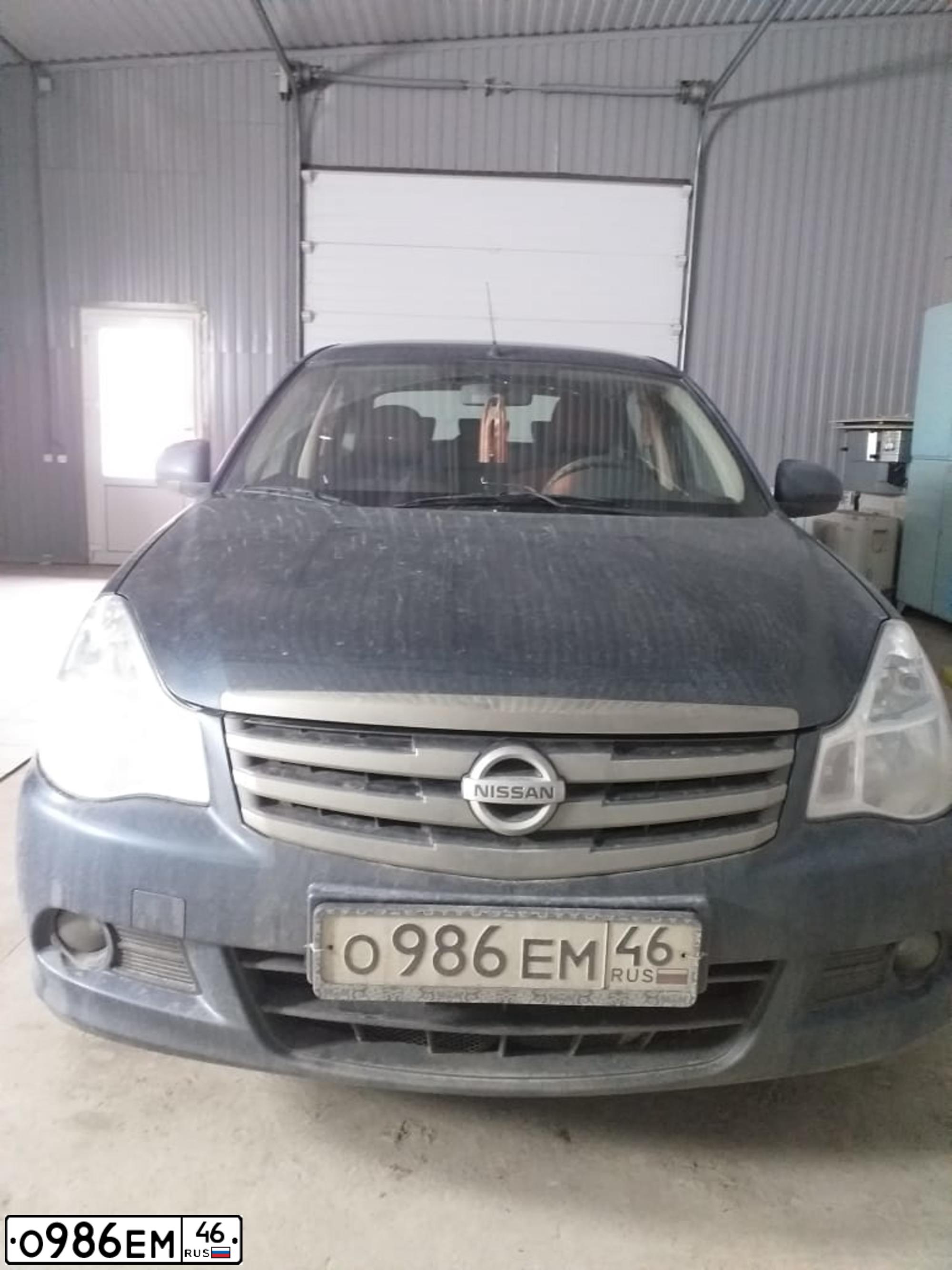 Фото автомобиля NISSAN НИССАН АЛЬМЕРА, 2016 — госномер О986ЕМ46. Цвет: ТЕМНО-СИНИЙ