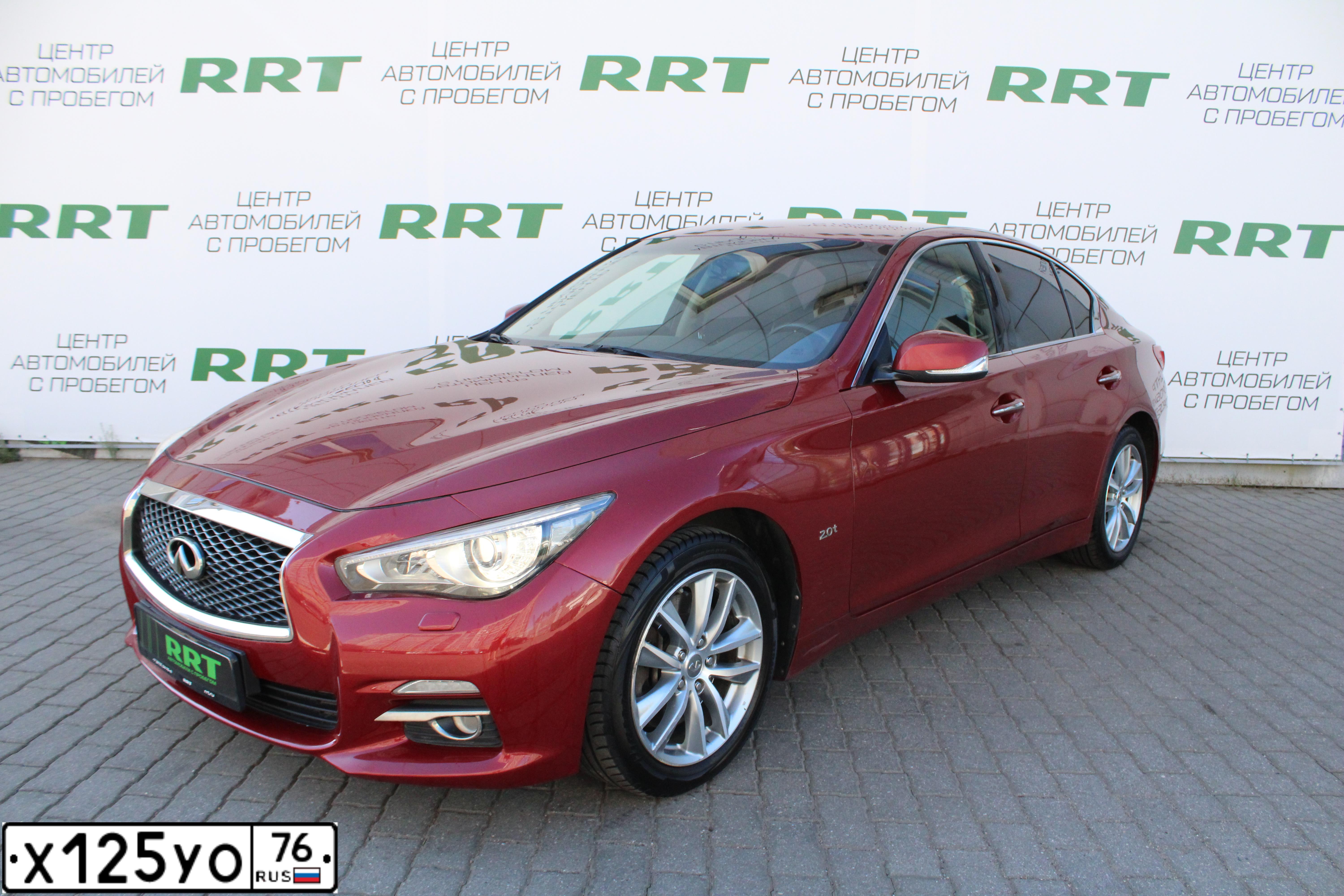 Фото автомобиля INFINITI Q50, 2014 — госномер М797НО35. Цвет: Красный