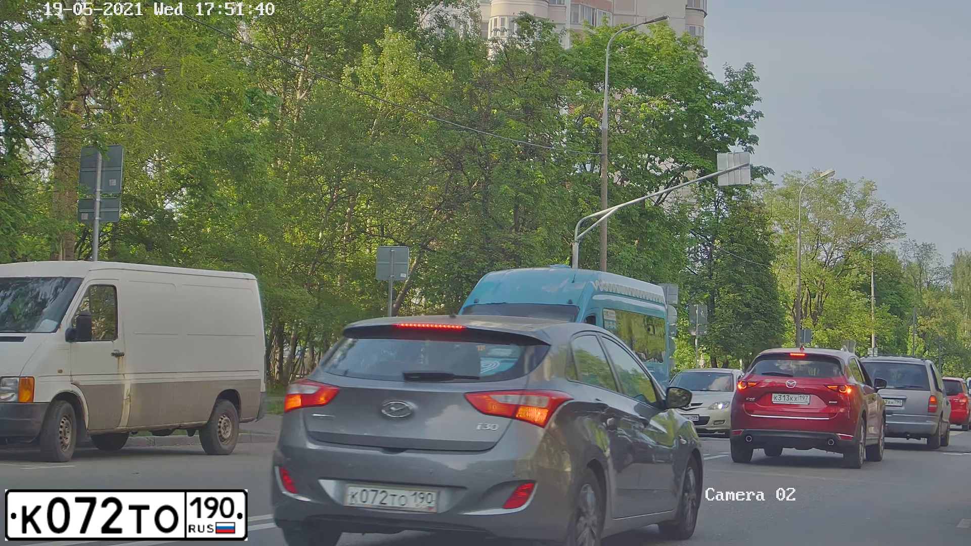 Фото автомобиля HYUNDAI I30, 2012 — госномер К072ТО190. Цвет: СЕРЫЙ