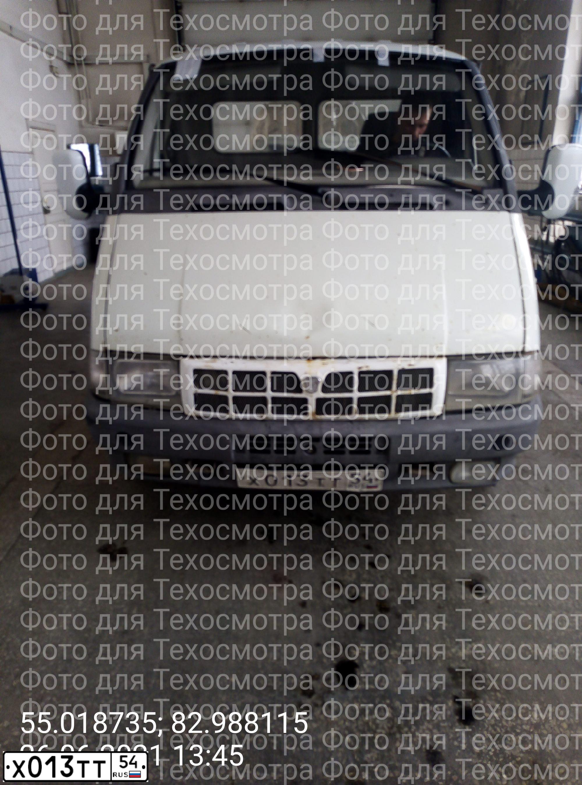 Фото автомобиля GAZ 3302 EL, 2000 — госномер Х013ТТ54. Цвет: СЕРО БЕЛЫЙ