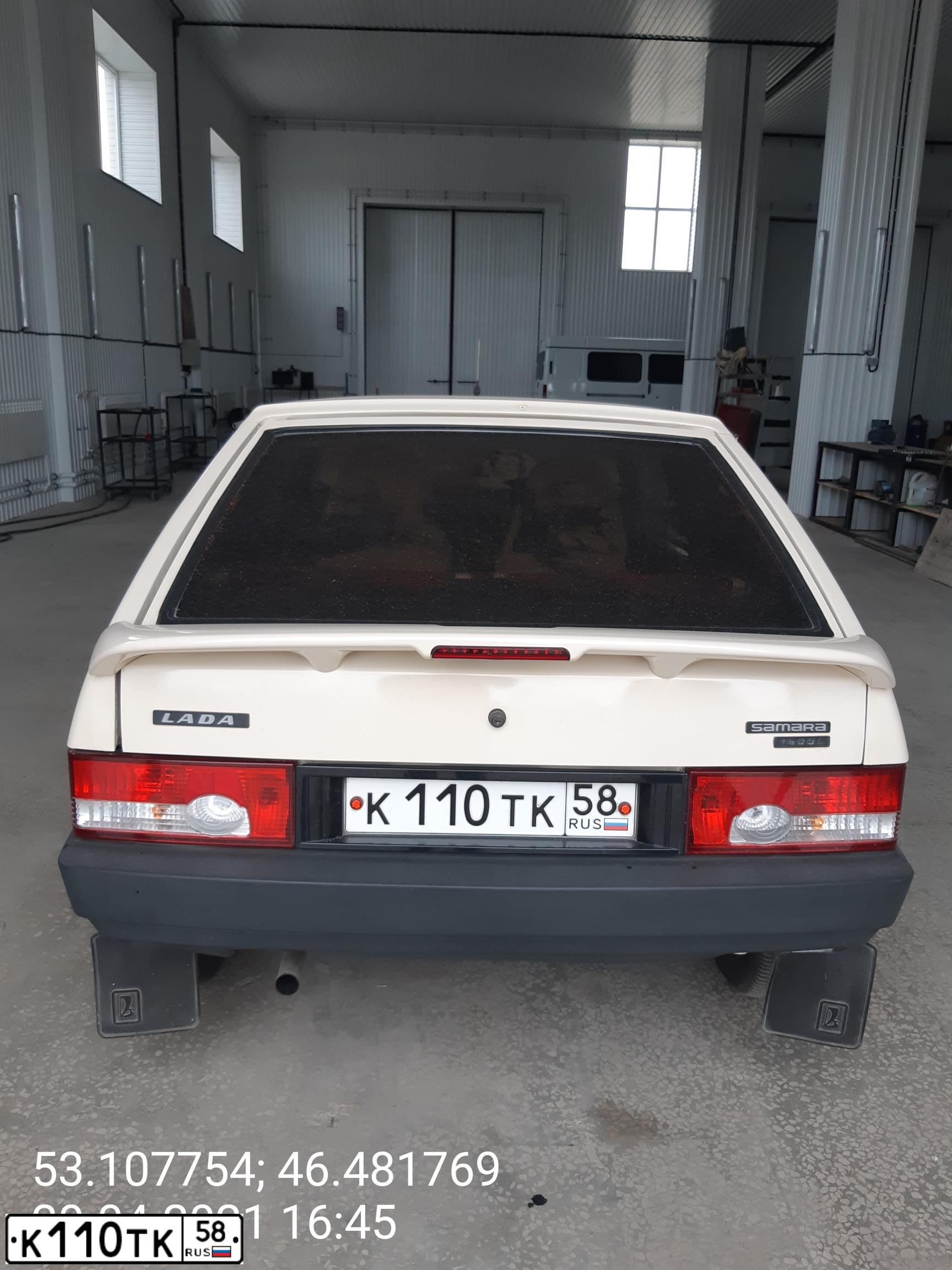 Фото автомобиля LADA 2108 SAMARA, 1989 — госномер К110ТК58. Цвет: ТОПЛЕНОЕ МОЛОКО