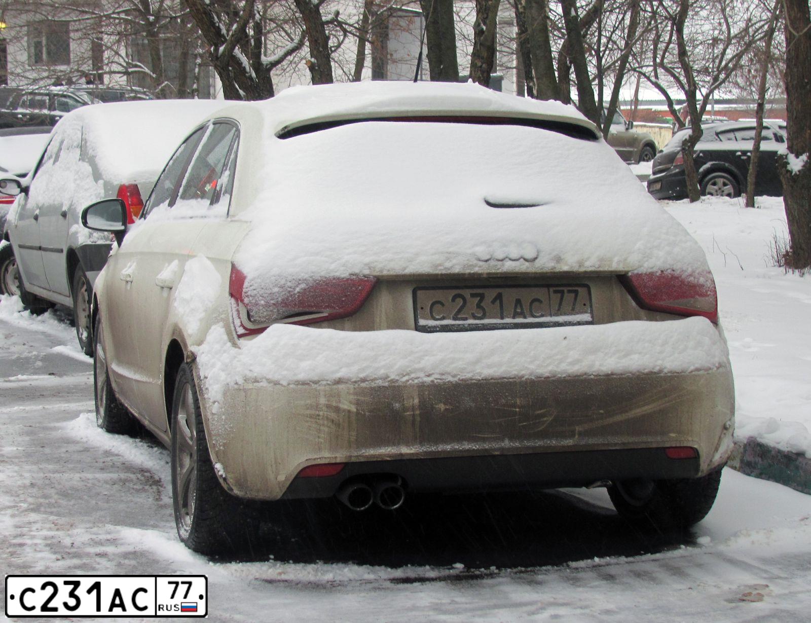 Фото автомобиля AUDI A1 SPORTBACK, 2012 — госномер С231АС77. Цвет: БЕЛЫЙ