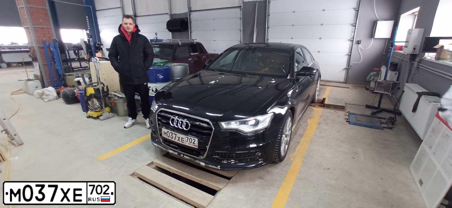 Фото автомобиля AUDI A6, 2011 — госномер М037ХЕ702. Цвет: ЧЕРНЫЙ