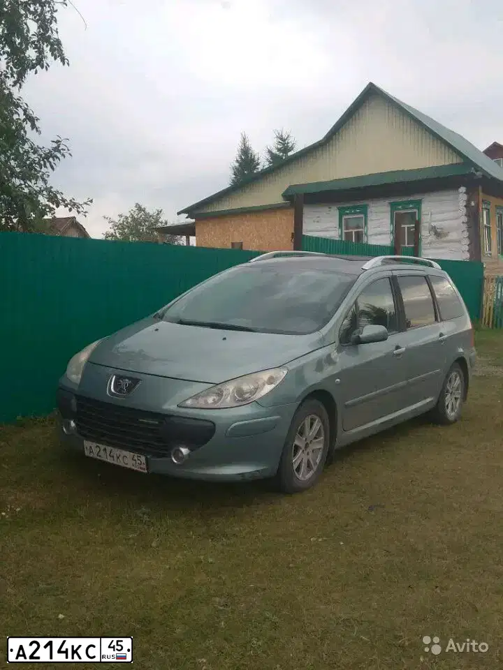 Фото автомобиля PEUGEOT 307, 2006 — госномер Х085КУ102. Цвет: СЕРО-ЗЕЛЕНЫЙ