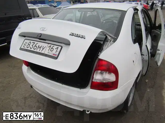 Фото автомобиля LADA 1118 KALINA, 2010 — госномер У754РА161. Цвет: БЕЛЫЙ