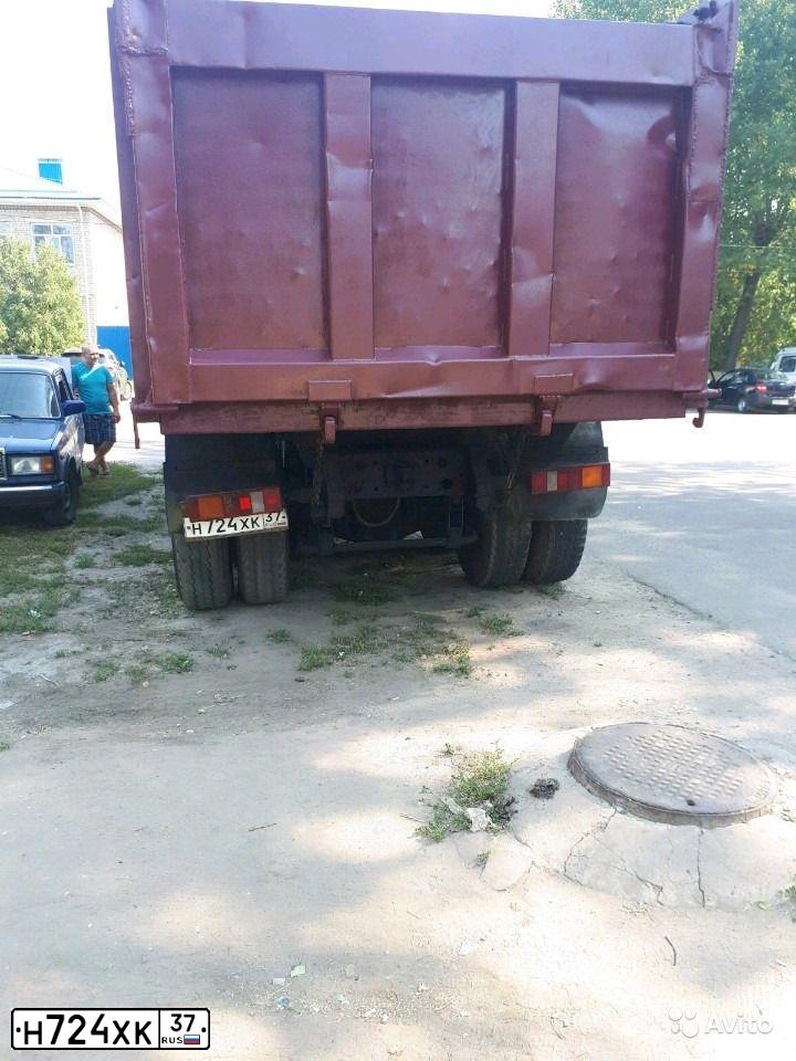 Фото автомобиля HOWO ZZ 3407, 2008 — госномер Н544АА37. Цвет: Красный