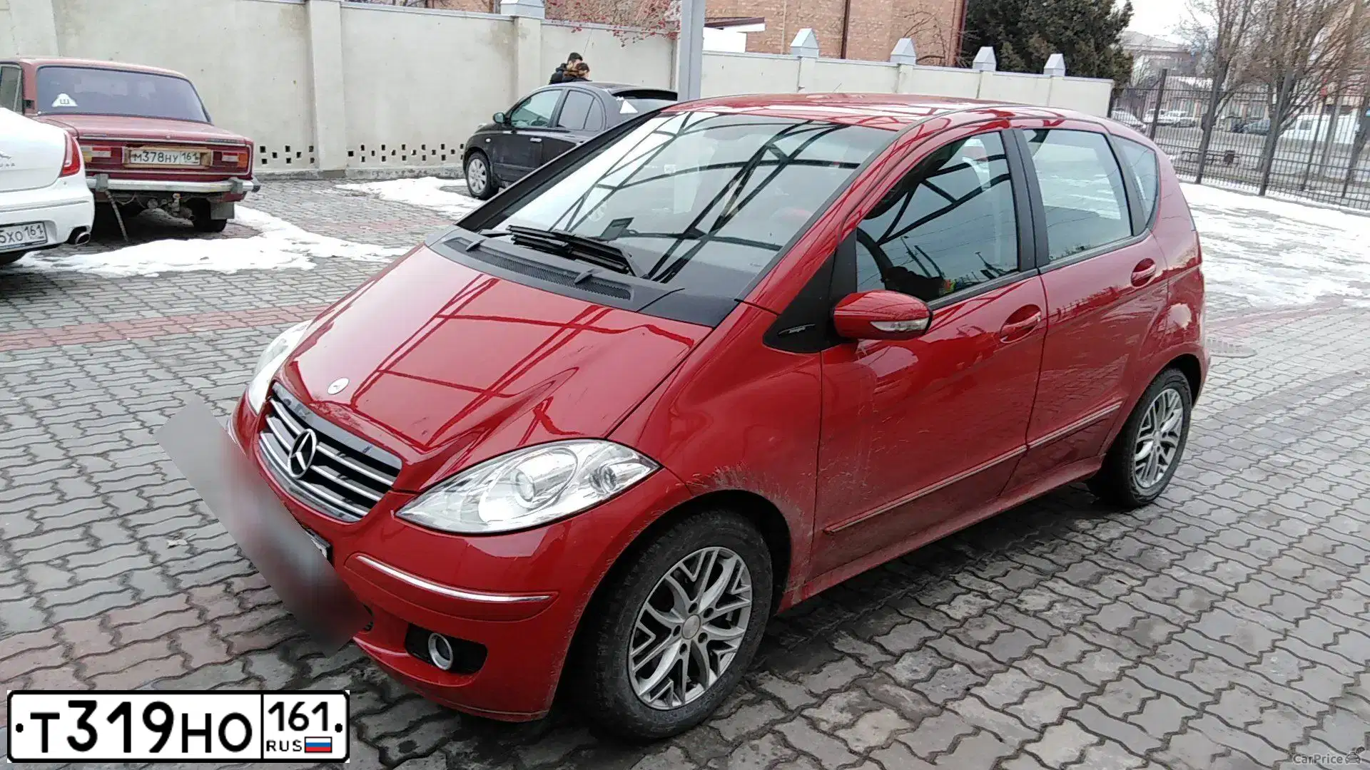 Фото автомобиля MERCEDES A-KLASSE, 2005 — госномер Т319НО61. Цвет: Красный