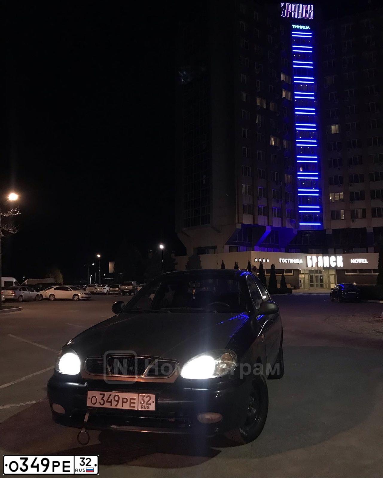 Фото автомобиля ШЕВРОЛЕ LANOS, 2007 — госномер О349РЕ32. Цвет: ЧЕРНЫЙ