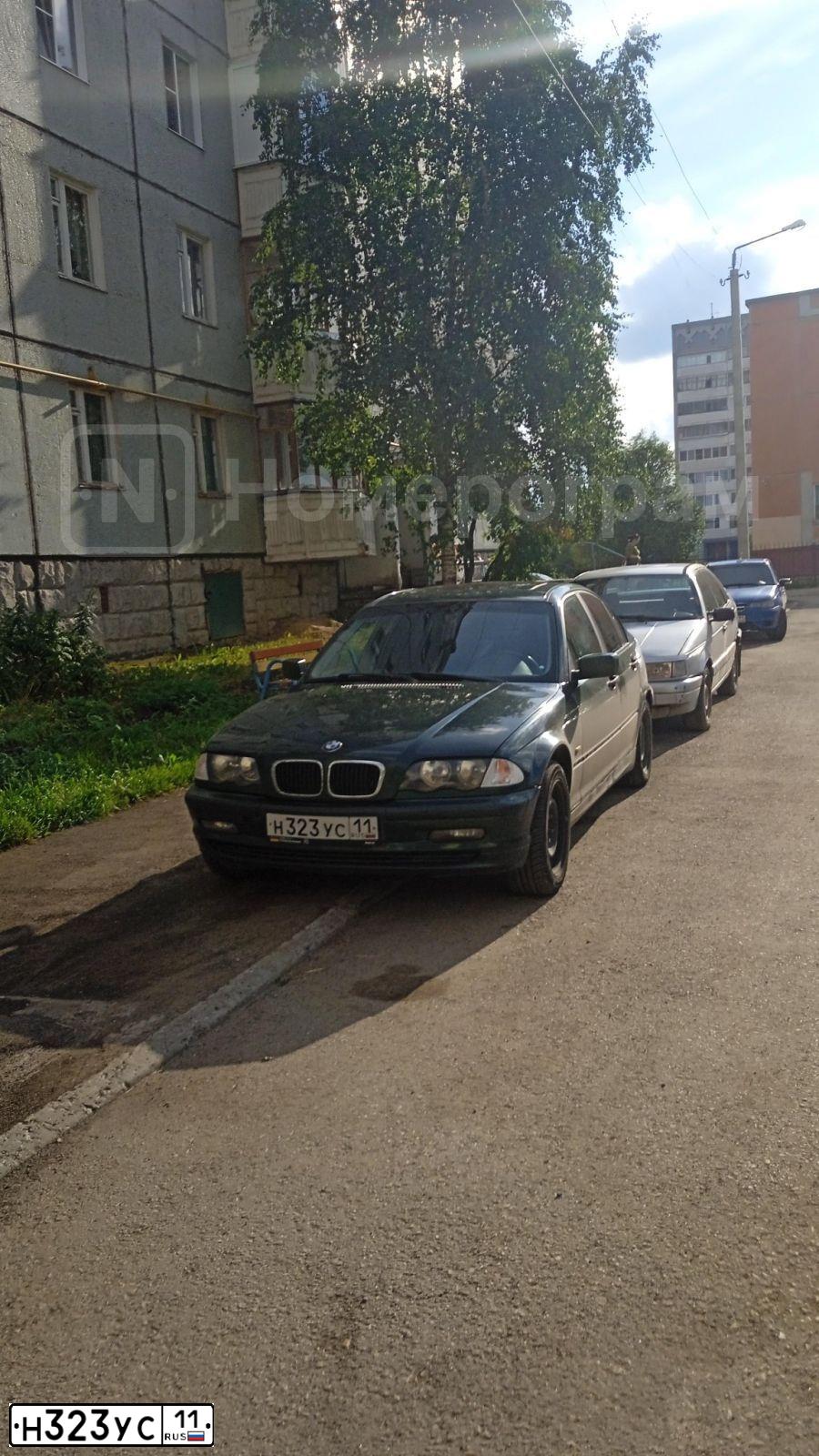 Фото автомобиля BMW SERIE 3, 2000 — госномер Н323УС11. Цвет: ЗЕЛЕНЫЙ