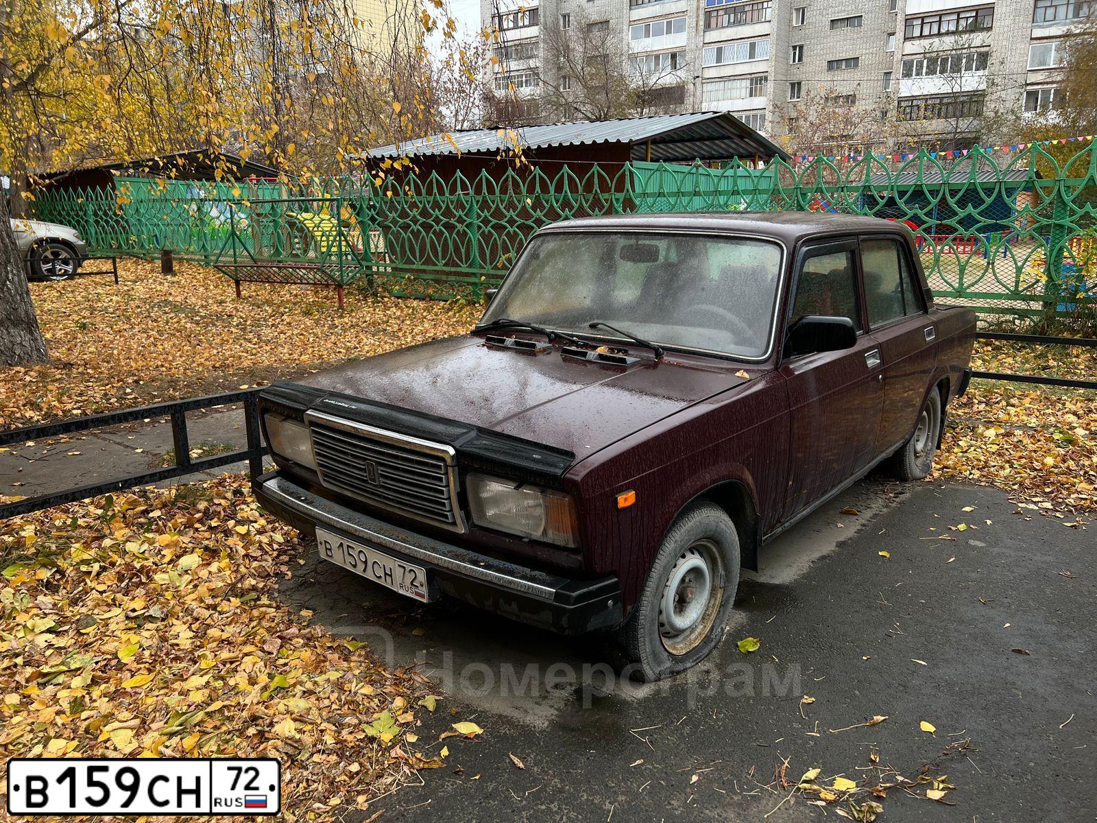Фото автомобиля LADA 2107, 2006 — госномер В159СН72. Цвет: КРАСНЫЙ