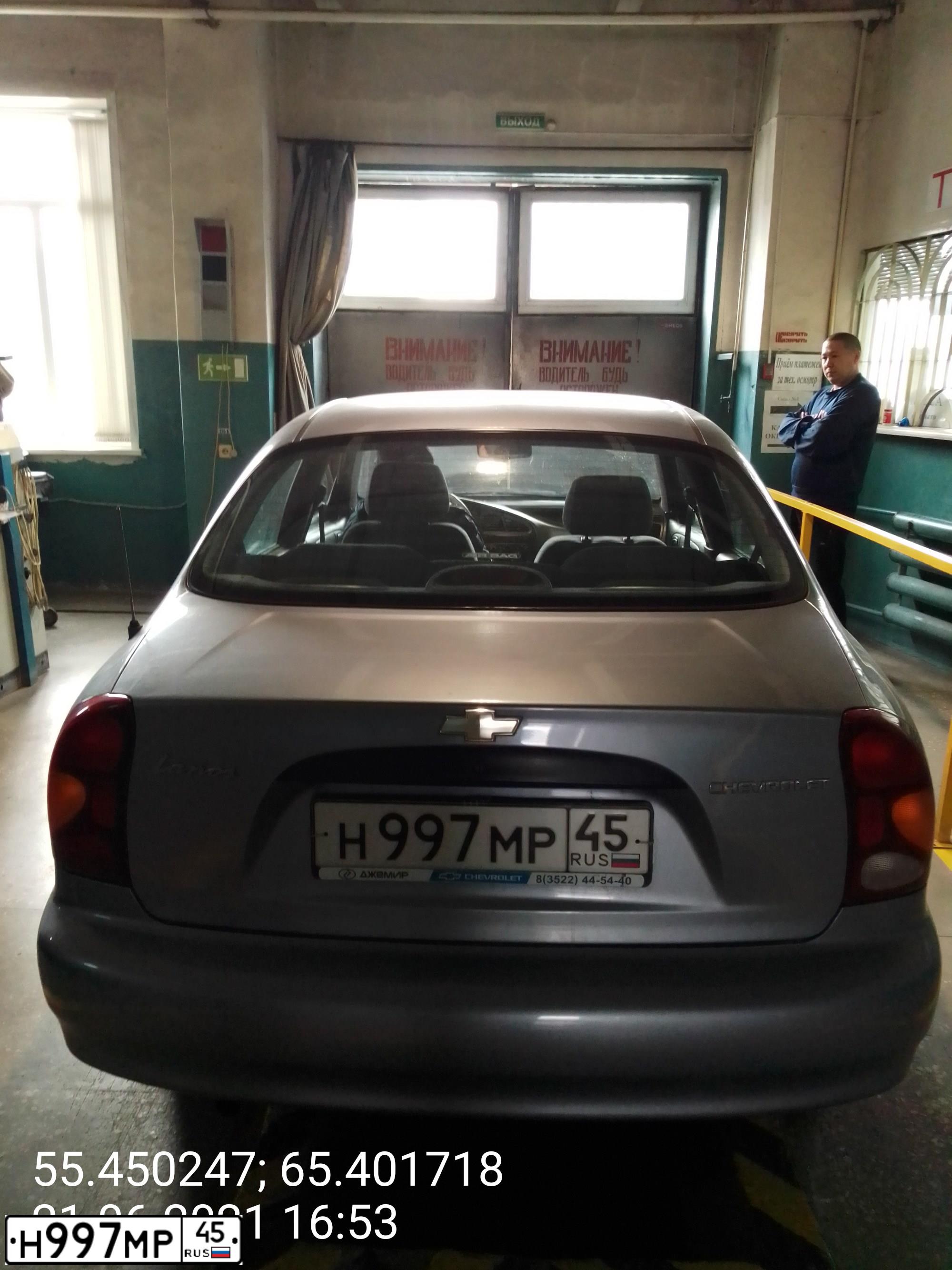 Фото автомобиля ZAZ LANOS, 2006 — госномер М823КО45. Цвет: серебристый