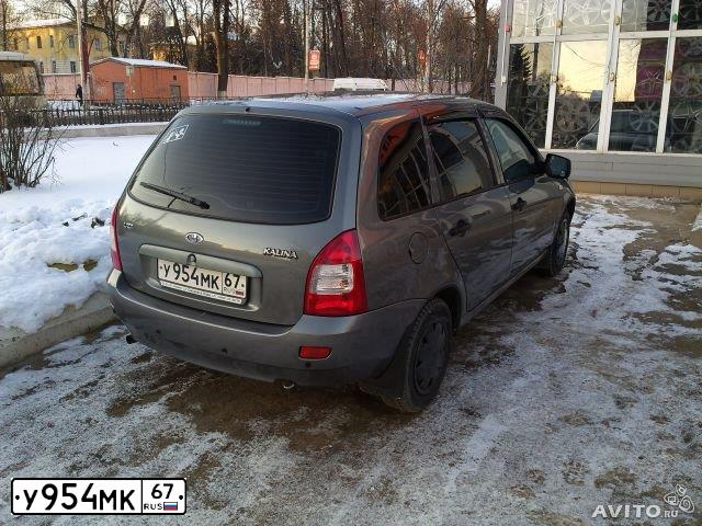 Фото автомобиля LADA 1117 KALINA, 2010 — госномер У954МК67. Цвет: Темно-серый металлик