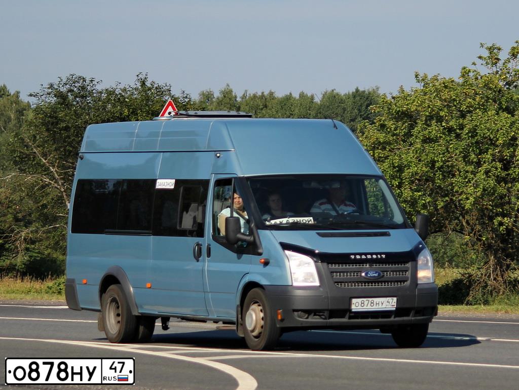 Фото автомобиля FORD TRANSIT, 2015 — госномер А447ВК147. Цвет: СЕРО-ГОЛУБОЙ