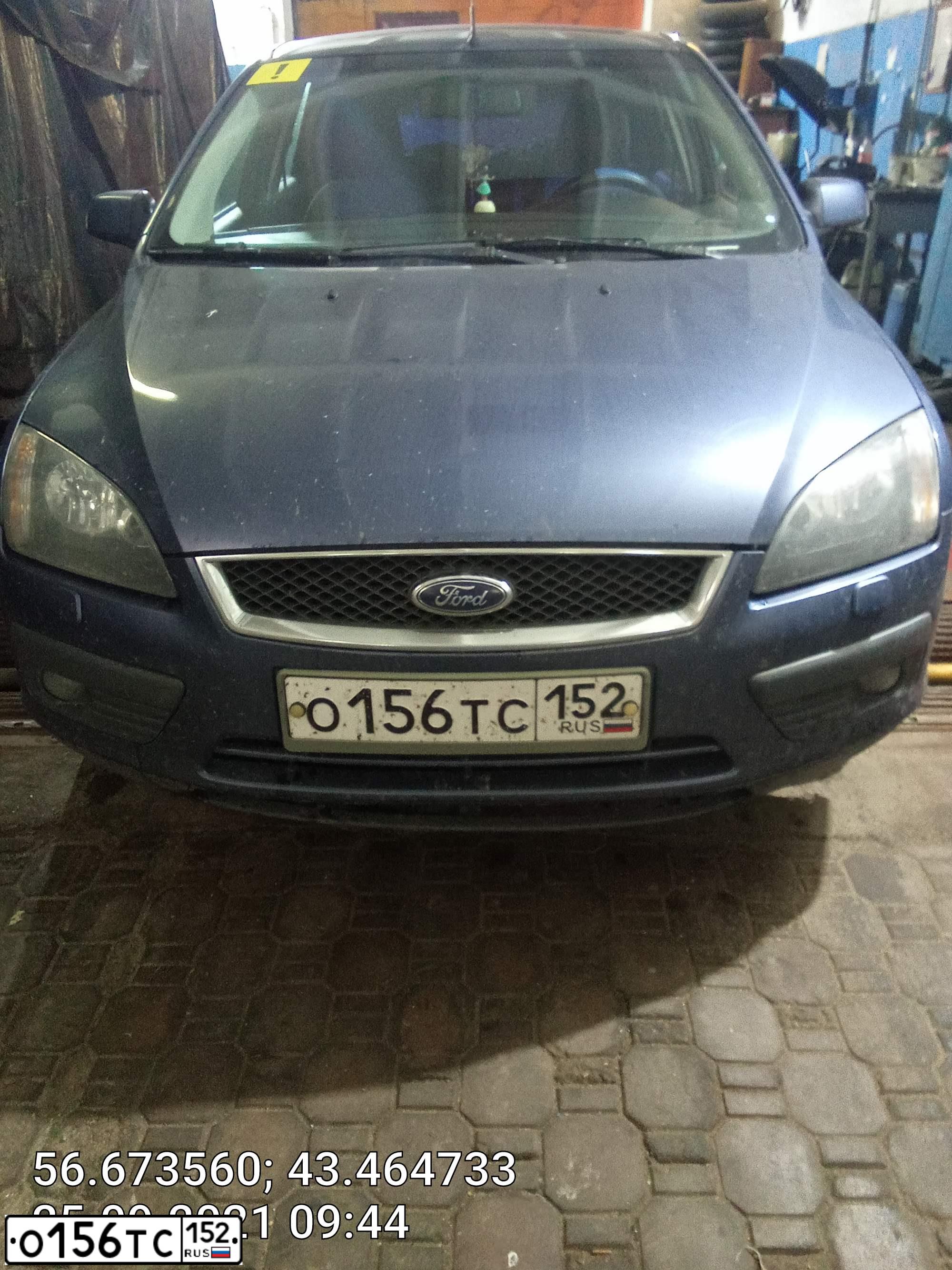 Фото автомобиля FORD FOCUS, 2007 — госномер М076ЕН32. Цвет: синий