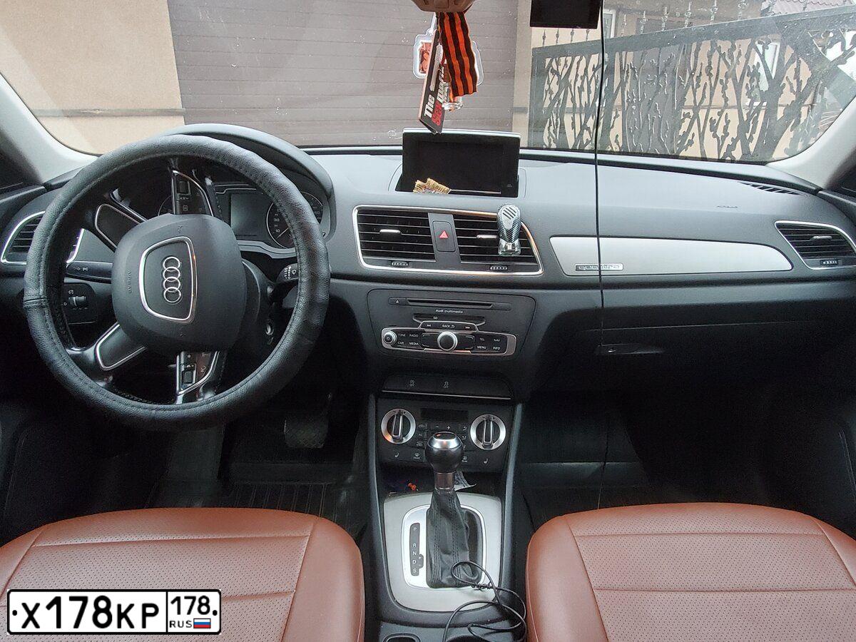 Фото автомобиля AUDI Q3, 2013 — госномер М001АР60. Цвет: Коричневый