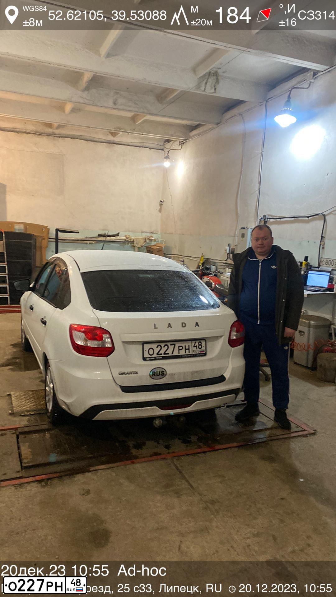 Фото автомобиля LADA GRANTA, 2020 — госномер Р071ОТ68. Цвет: Белый