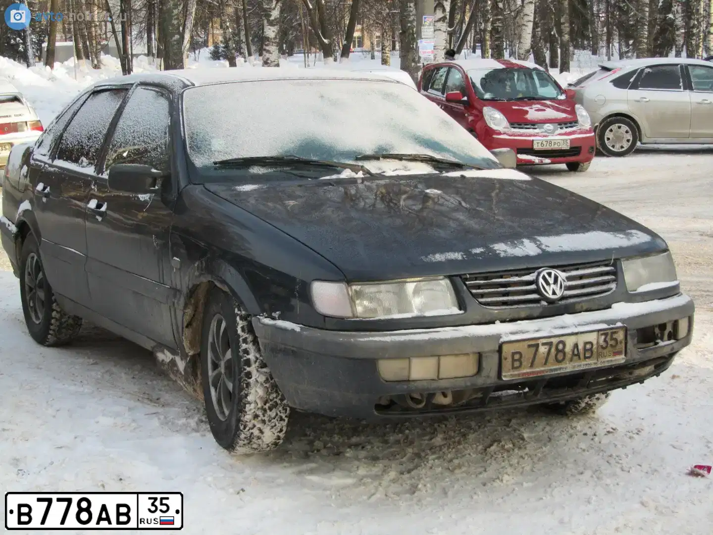 Фото автомобиля ФОЛЬКСВАГЕН ПАССАТ, 1995 — госномер Е557ТА35. Цвет: ЧЕРНЫЙ