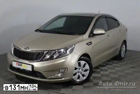 Фото автомобиля KIA RIO, 2014 — госномер Е038ХЕ134. Цвет: БЕЖЕВЫЙ