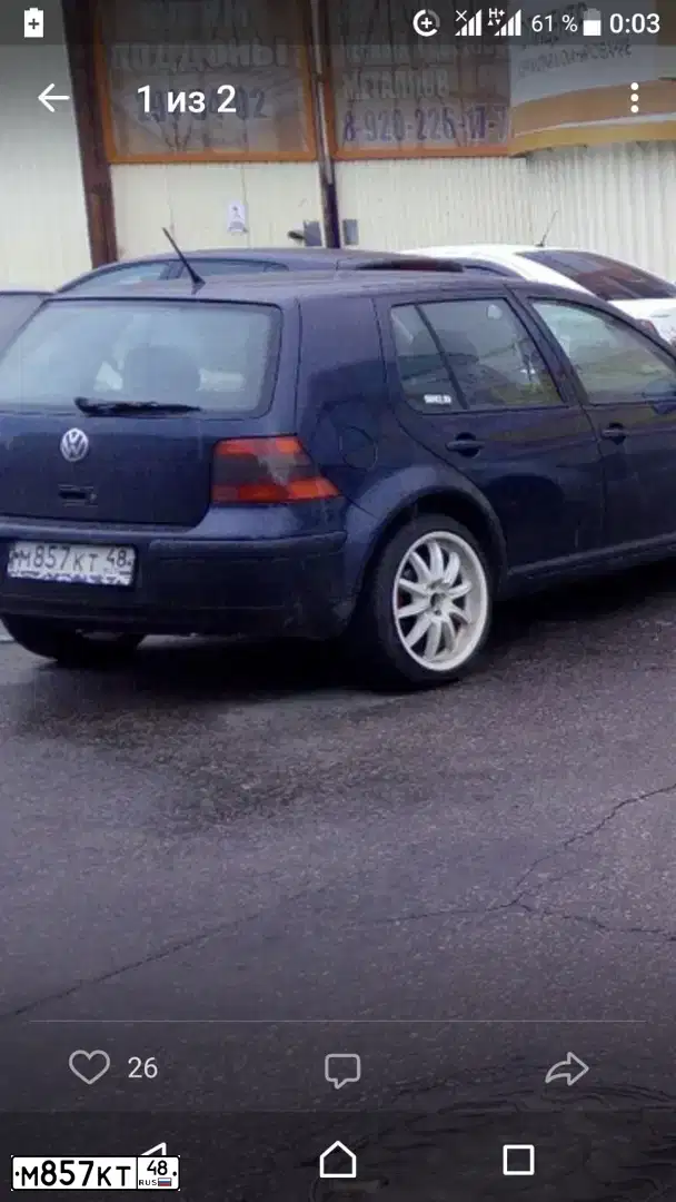 Фото автомобиля VOLKSWAGEN GOLF, 2002 — госномер Х501МН136