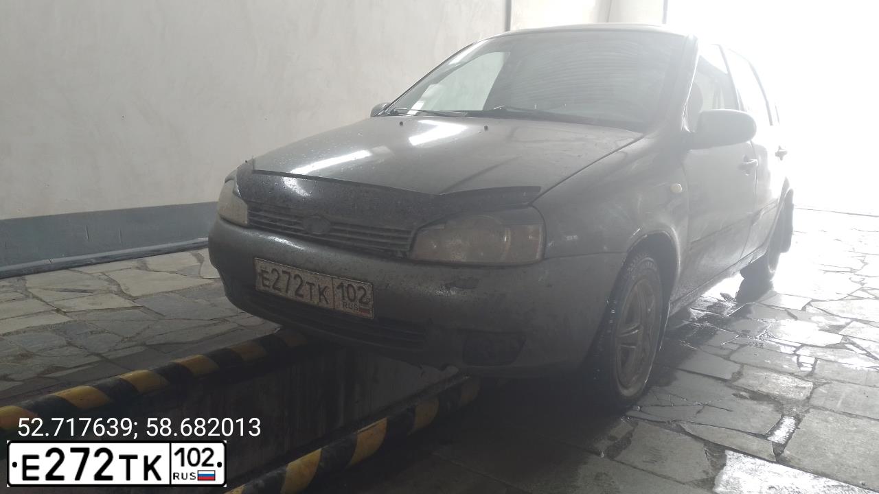 Фото автомобиля LADA 1119 KALINA, 2008 — госномер Е272ТК102. Цвет: ТЕМНО-СЕРЫЙ МЕТАЛЛИК