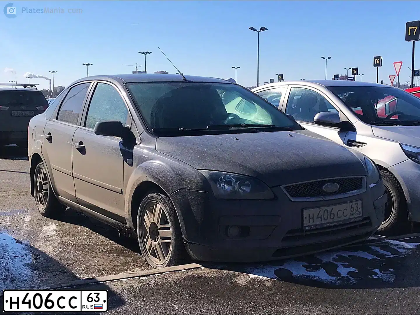Фото автомобиля FORD FOCUS, 2005 — госномер К315ОО134. Цвет: ТЕМНО-СЕРЫЙ