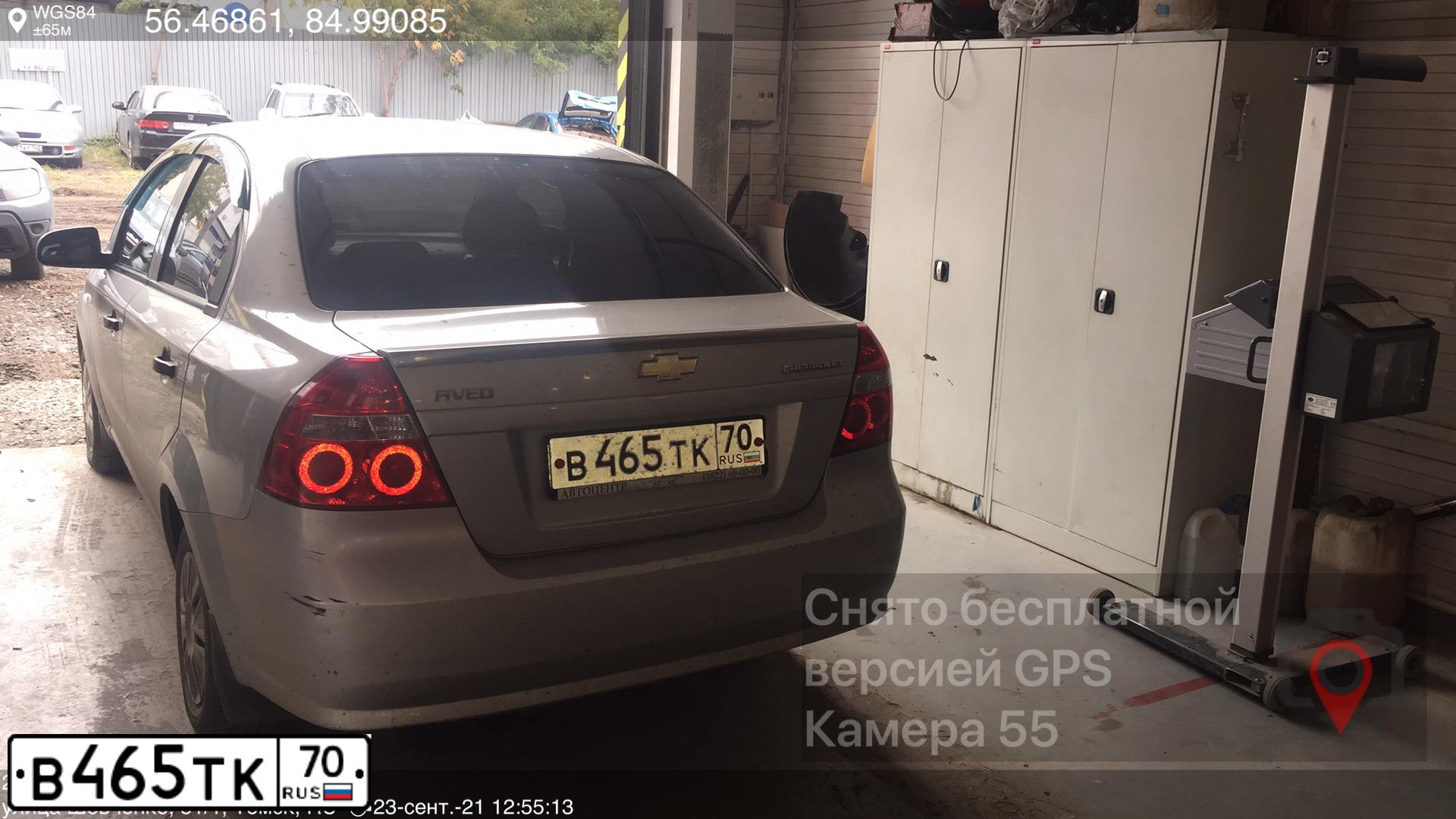Фото автомобиля CHEVROLET AVEO, 2006 — госномер В465ТК70. Цвет: СЕРЕБРИСТЫЙ