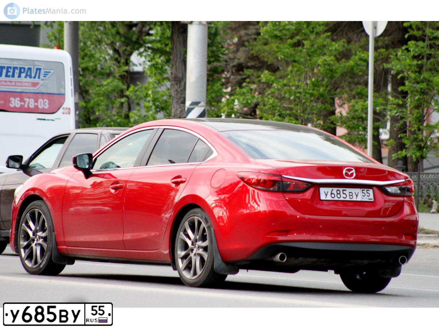 Фото автомобиля MAZDA 6, 2016 — госномер У666ЕР16. Цвет: Красный