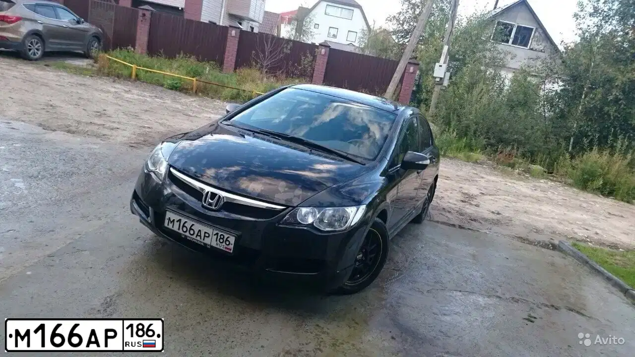 Фото автомобиля HONDA CIVIC, 2008 — госномер А238ХУ702. Цвет: ЧЕРНЫЙ