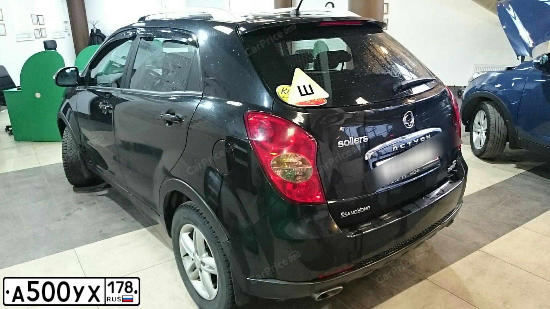 Фото автомобиля SSANGYONG ACTYON, 2011 — госномер А500УХ178. Цвет: ЧЕРНЫЙ