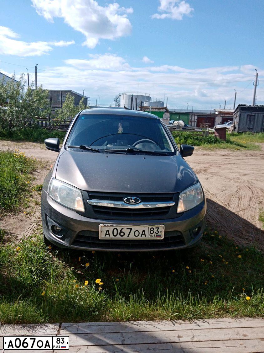 Фото автомобиля LADA 2191 GRANTA, 2017 — госномер А067ОА83. Цвет: Золотисто-коричневый