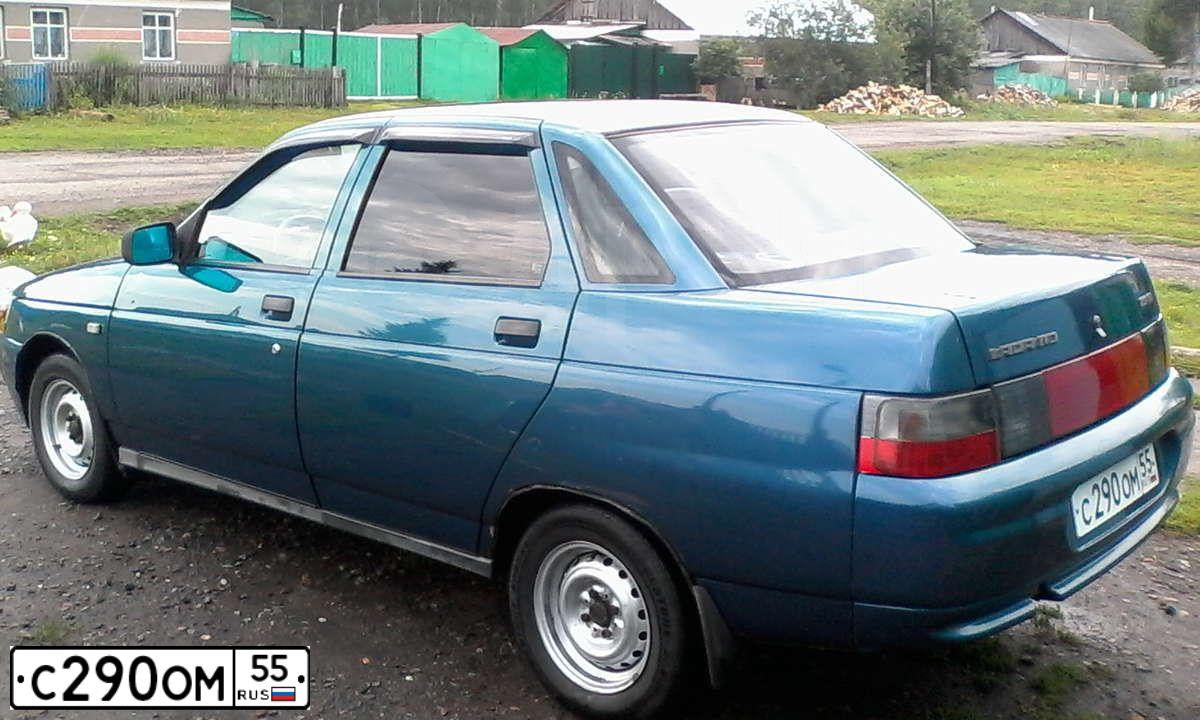 Фото автомобиля LADA 2110, 2004 — госномер С290ОМ55. Цвет: СИНЕ-ЗЕЛЕНЫЙ