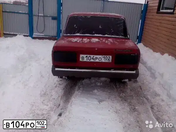 Фото автомобиля LADA 2107, 2010 — госномер В104РО102. Цвет: СРЕДНИЙ СЕРО-ЗЕЛЕНЫЙ МЕТ.