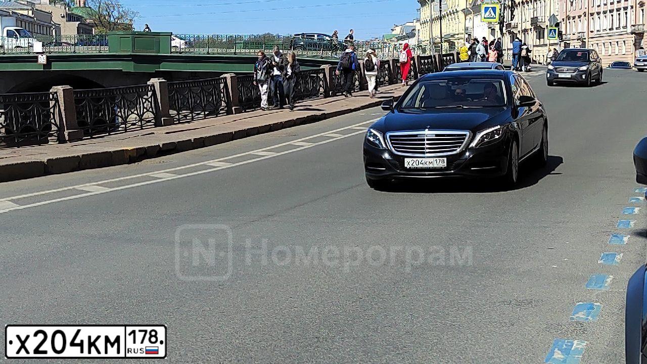 Фото автомобиля MERCEDES S-KLASSE, 2016 — госномер Х204КМ178. Цвет: ЧЕРНЫЙ