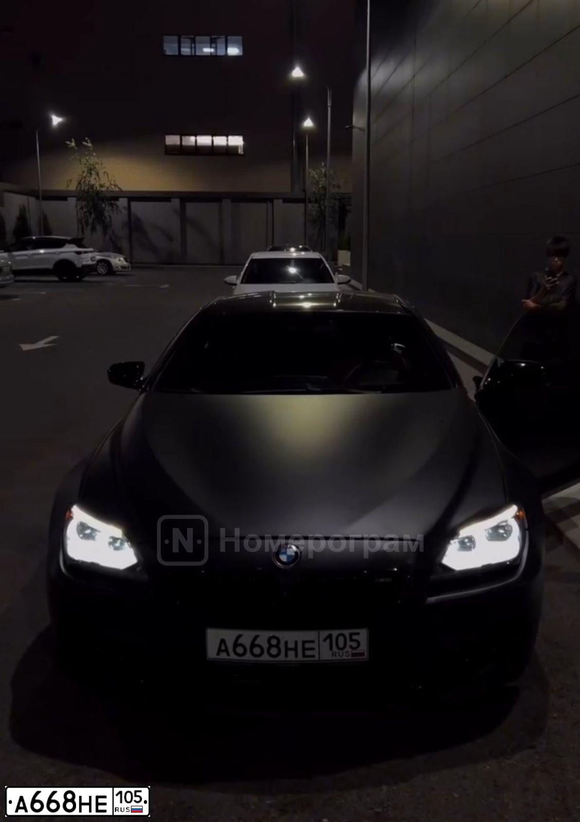 Фото автомобиля BMW M6, 2012 — госномер А668НЕ105. Цвет: ЗЕЛЕНЫЙ МЕТАЛЛИК