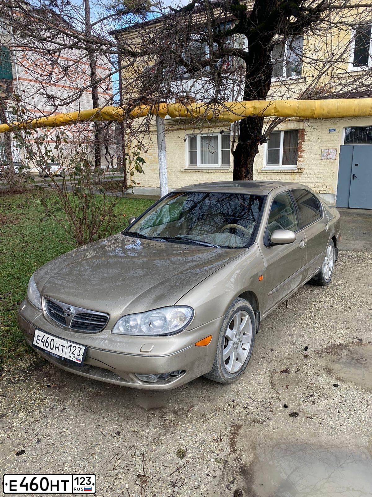 Фото автомобиля NISSAN MAXIMA, 2004 — госномер У779МТ47. Цвет: ЗОЛОТИСТЫЙ